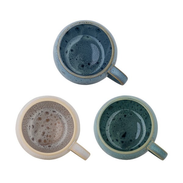 Modré/krémové hrnčeky v súprave 3 ks z kameniny 420 ml Harriet – Bloomingville-image-1