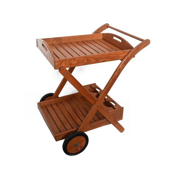 Záhradný servírovací stolík z borovicového dreva 74x61 cm - Rojaplast