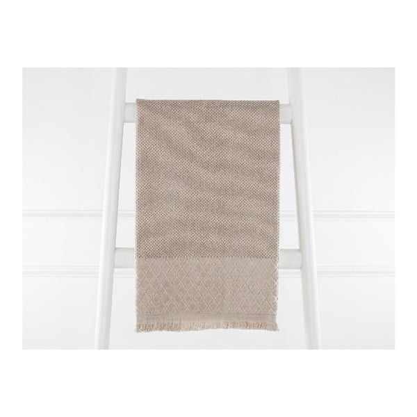 Béžový bavlnený uterák Madame Coco Simple, 50 x 80 cm