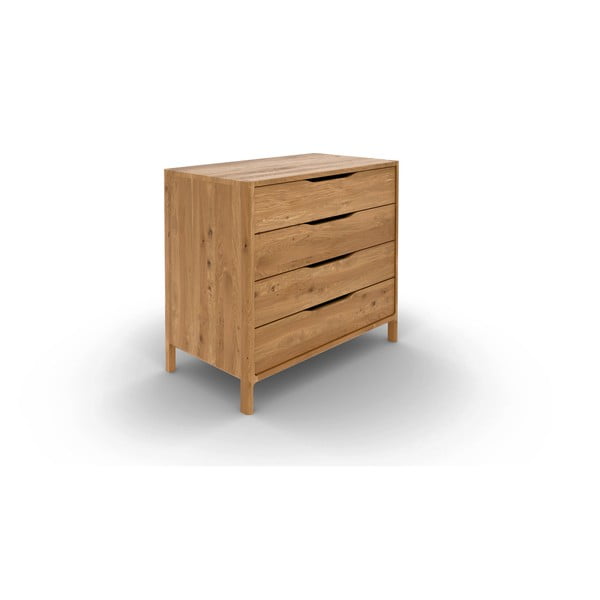 Nízka komoda z dubového dreva v prírodnej farbe 95x80 cm Twig – The Beds-image-2