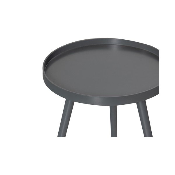 Tmavosivý odkladací stolík WOOOD Sasha, ø 41 cm-image-3