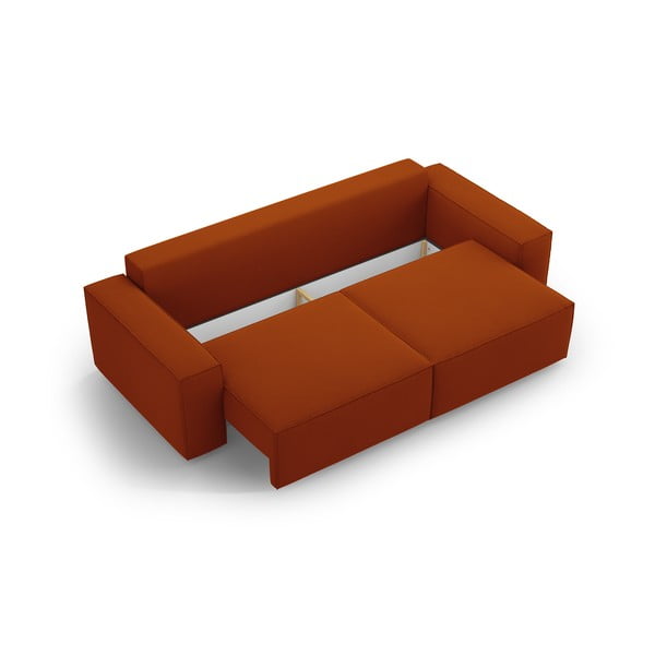 Rozkladacia pohovka v tehlovej farbe 247 cm Jodie – Micadoni Home-image-3