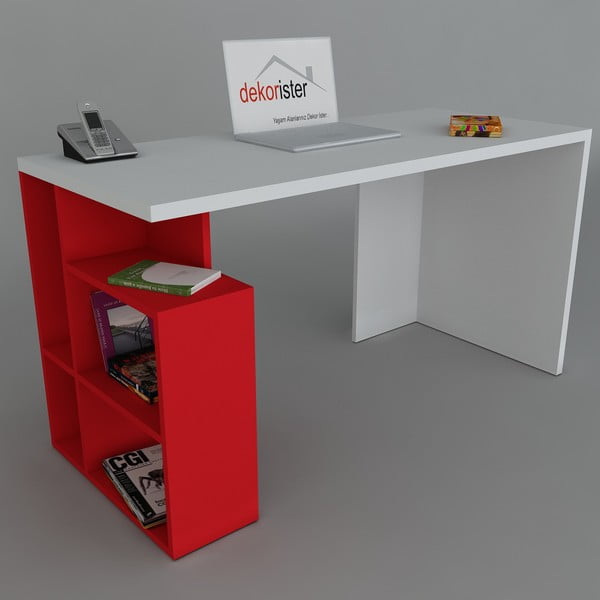 Pracovný stôl Labran Red, 60x120x73,8 cm