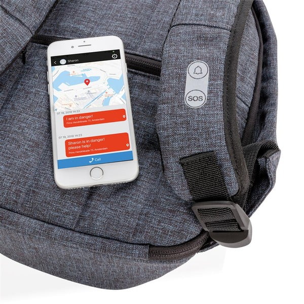 Modro-sivý dámsky bezpečnostný batoh XD Design Elle Protective, 8 l-image-4