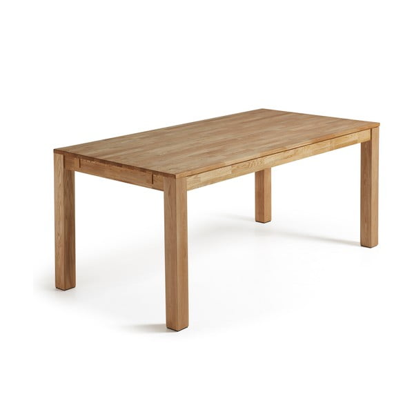 Jedálenský rozkladací stôl z dubového dreva Kave Home, 140 x 90 cm