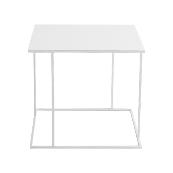 Biely odkladací stolík Custom Form Walt, 50 × 50 cm