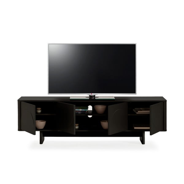 Čierny TV stolík 180x55x40 cm Solei – MOME-image-1