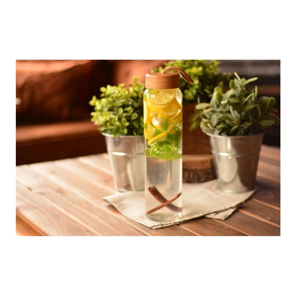 Sklenená fľaša s bambusovým uzáverom Bambum Diem, 500 ml-image-2