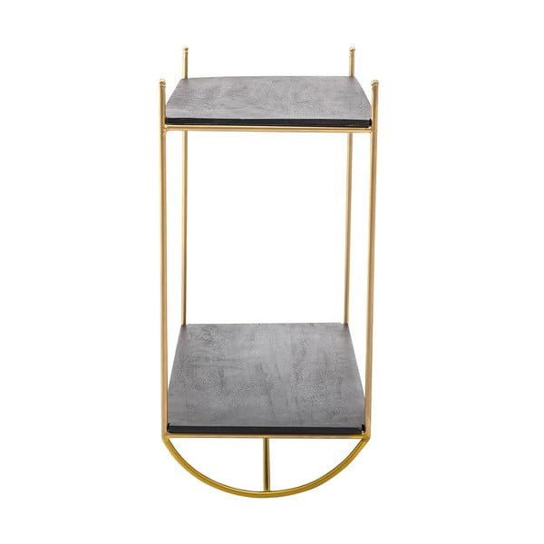 Sivá polica s detailmi v zlatej farbe Bloomingville Carly-image-2