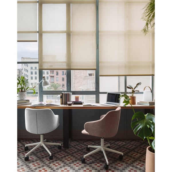 Svetloružová kancelárska stolička Kave Home Einara-image-2