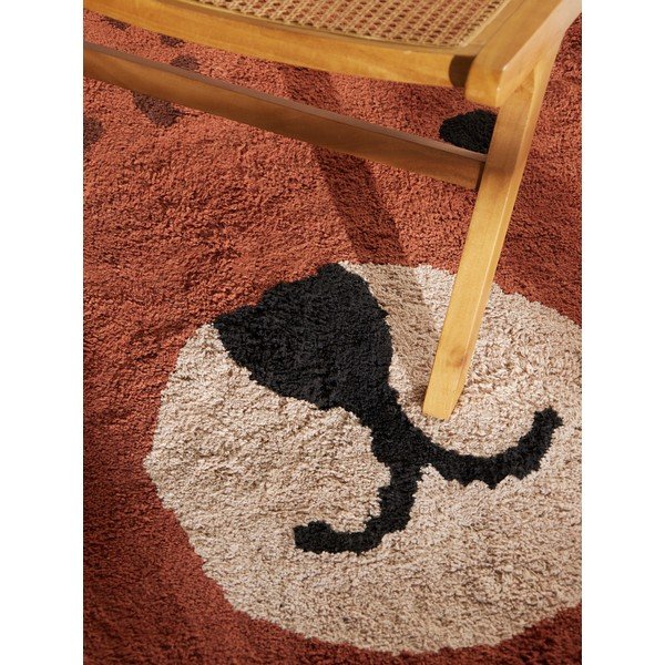Hnedý prateľný/ručne tkaný bavlnený detský koberec 120x149 cm Snuggle Berry – Hanse Home-image-2