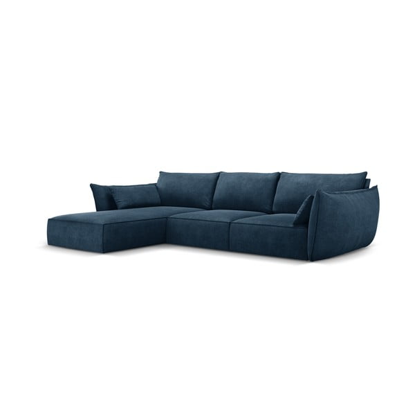 Tmavomodrá rohová pohovka (ľavý roh) Vanda - Mazzini Sofas-image-2