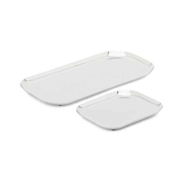 Servírovacie tácky v súprave 2 ks z nehrdzavejúcej ocele 15x29 cm Nirela – Kave Home