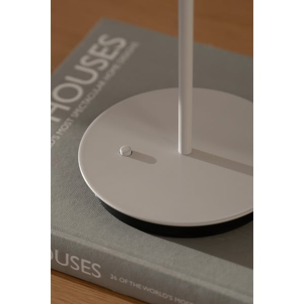 Svetlosivá kovová LED stolová lampa s kovovým tienidlom (výška 31 cm) Asteria Move – UMAGE-image-4