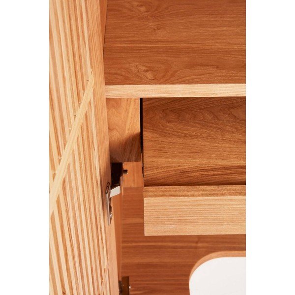 Skrinka v dekore jaseňa s otvorom pre káble v prírodnej farbe 100x140x45 cm Sion – Jotex-image-4