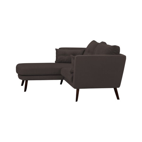 Hnedá trojmiestna pohovka Mazzini Sofas Elena, s leňoškou na ľavom rohu-image-2