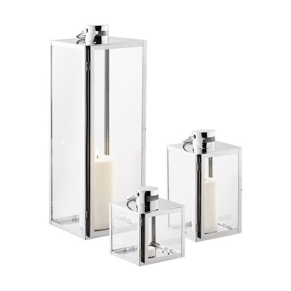 Sklenený lampáš 3 ks (výška  60 cm) Pota – House Nordic-image-3