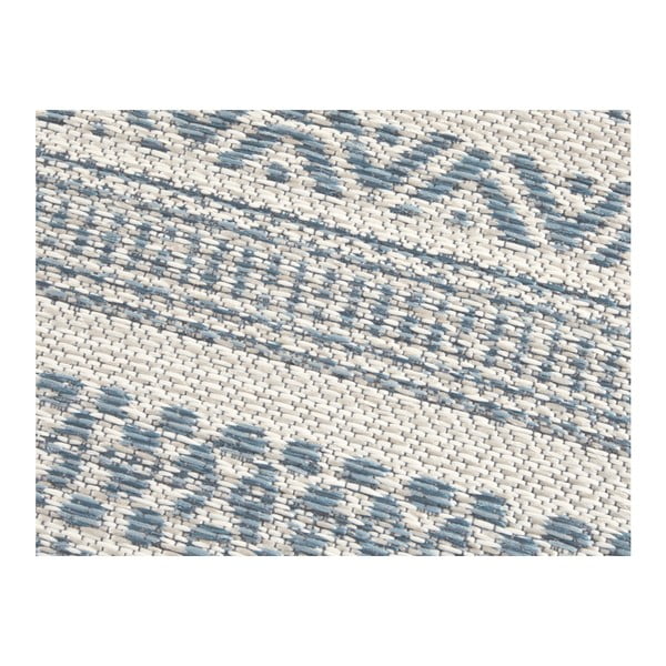 Svetlokrémovo-modrý koberec vhodný aj do exteriéru Elle Decoration Bloom Torcy, 80 × 150 cm-image-4