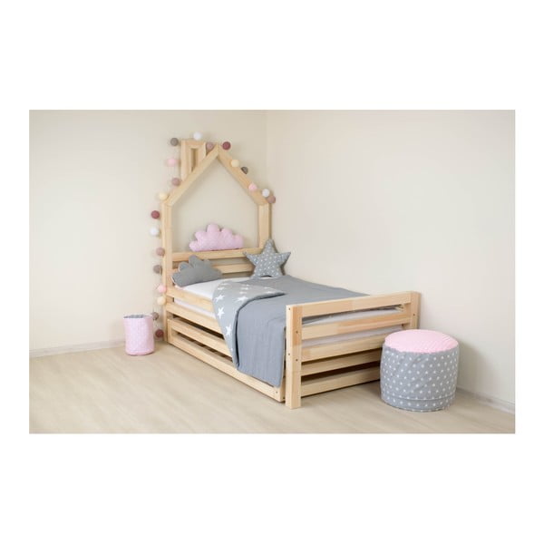 Set bielej zásuvky pod posteľ a 4 predĺžených nôh Benlemi, pre posteľ 80 x 160 cm-image-3