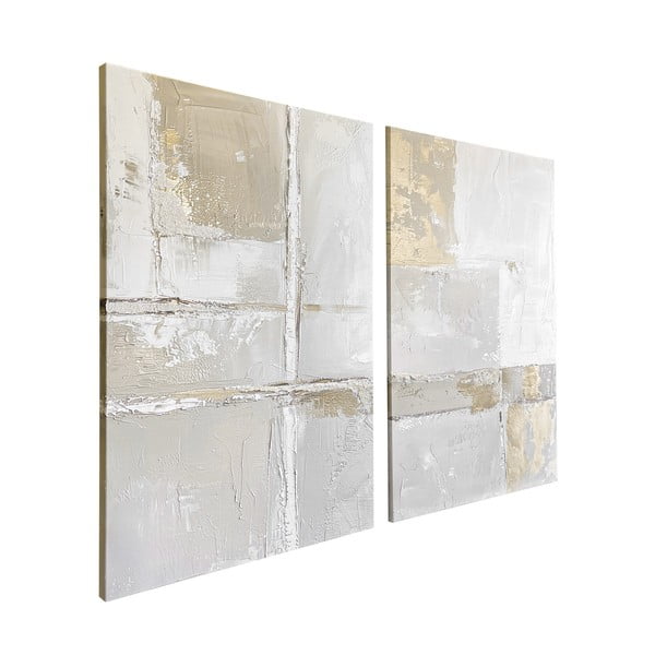 Obrazy s ručne maľovanými prvkami v súprave 2 ks 50x70 cm Sail – Styler-image-3