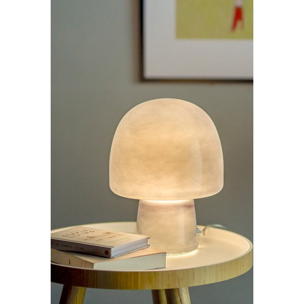 Tmavomodrá stolová lampa so skleneným tienidlom (výška 26,5 cm) Paddy – Bloomingville-image-1