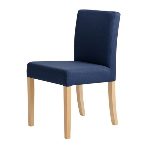 Modrá stolička s prírodnými nohami Custom Form Wilton