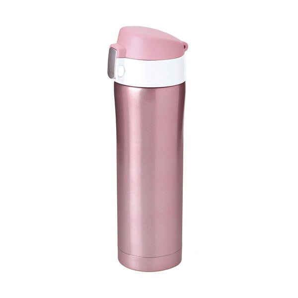 Ružovo-biela termofľaša Diva Cup Pink, 450 ml