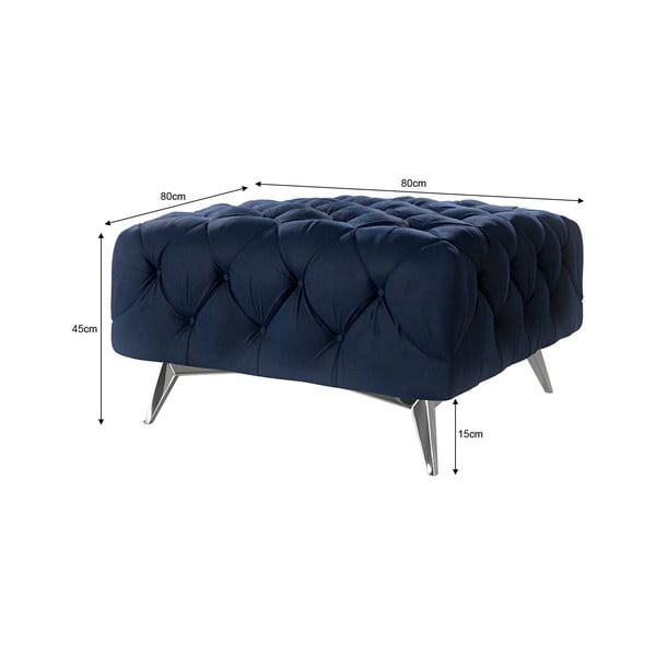 Tmavomodrá zamatová podnožka Chelsea – Ropez-image-3