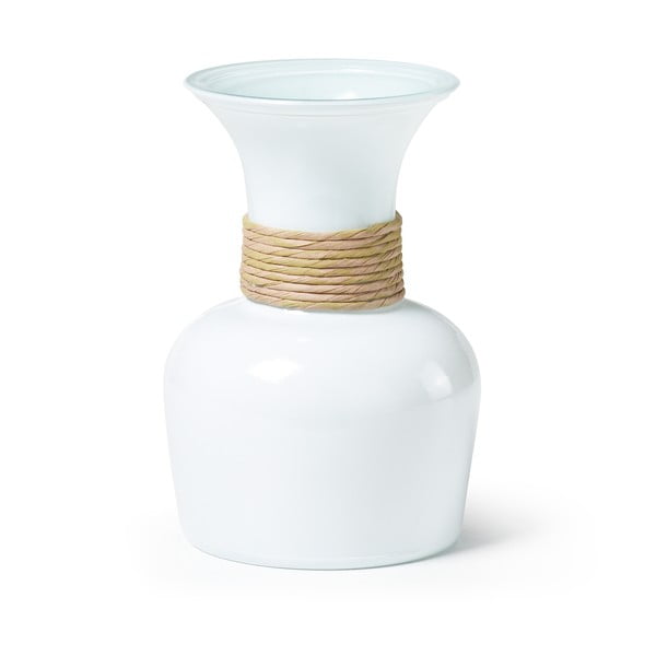 Biela váza z recyklovaného skla La Forma Sarel