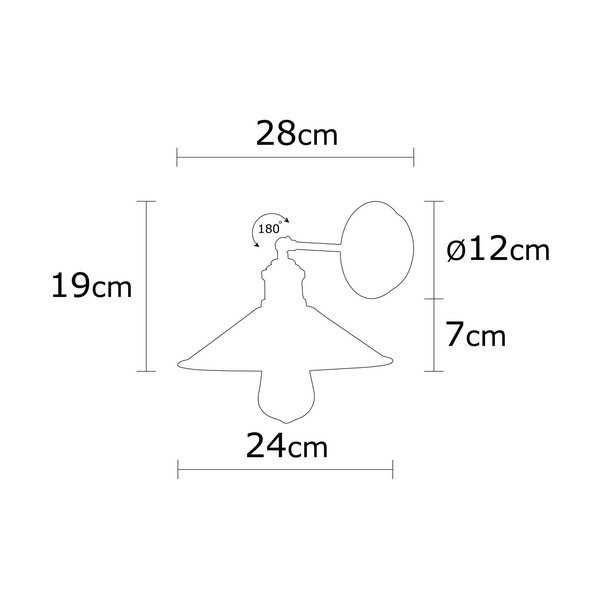 Nástenné svietidlo v bronzovej farbe ø 24 cm Berceste – Opviq lights-image-4