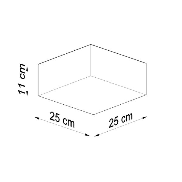 Čierne stropné svietidlo 25x25 cm Mitra – Sollux-image-4