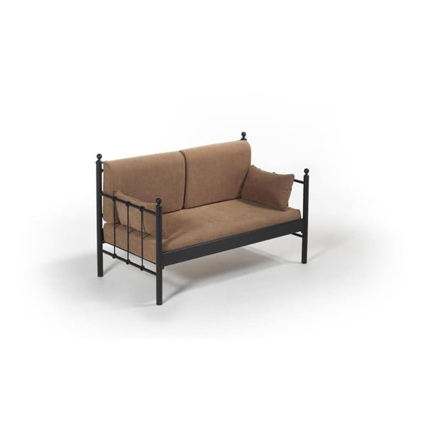 Hnedá dvojmiestna vonkajšia sedačka Lalas DK, 76 × 149 cm