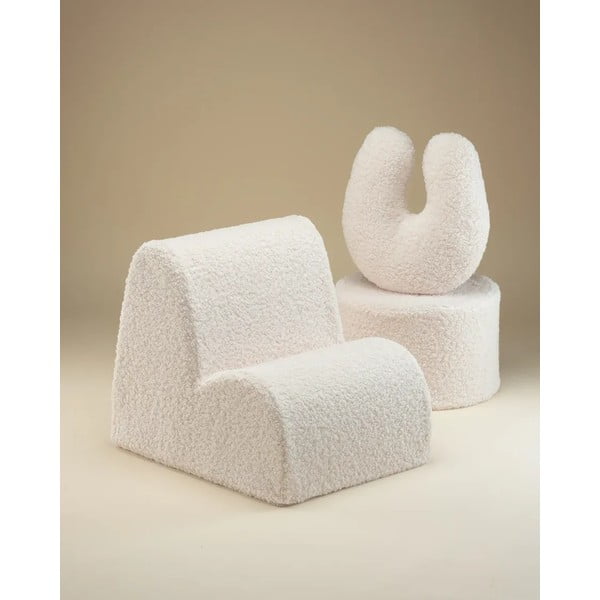 Krémový detský pohovkový vankúš z textílie buklé U – Wigiwama-image-4