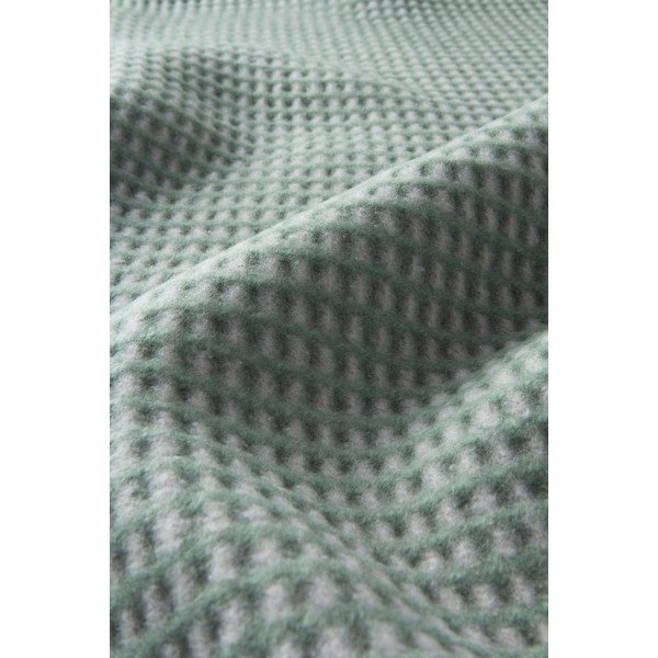 Zelená deka s prímesou bavlny 140x180 cm Uniwaffle – Euromant-image-2