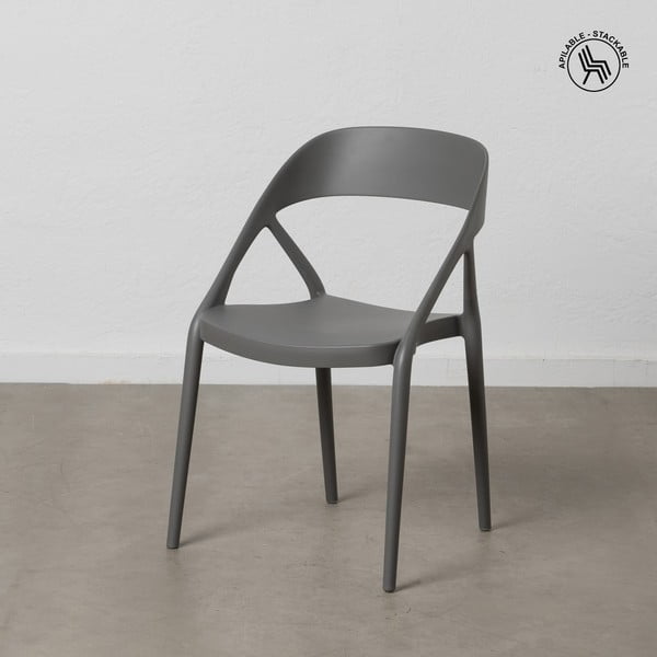 Sivé plastové jedálenské stoličky v súprave 2 ks – Ixia-image-2