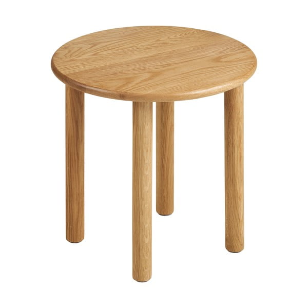 Okrúhly odkladací stolík z dubového dreva ø 40 cm Jena – House Nordic