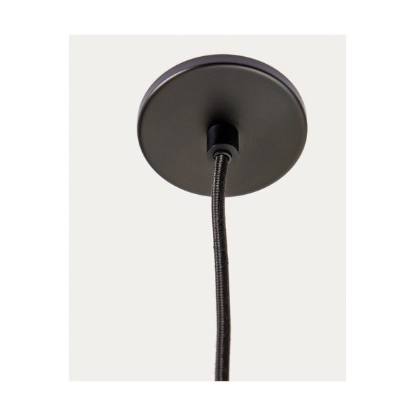 Čierne závesné svietidlo s kovovým tienidlom Nuvira – Kave Home-image-2