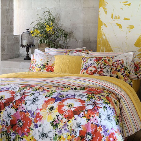 Obliečky s plachtou Colourful Flowers, 200x220 cm