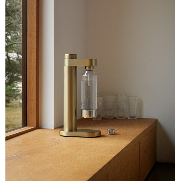 Výrobník sódy z nehrdzavejúcej ocele v mosadznej farbe Brus – Stelton-image-1