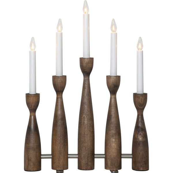 Vianočná svetelná dekorácia do zásuvky v tmavoprírodnej farbe Midja 2.0 – Star Trading