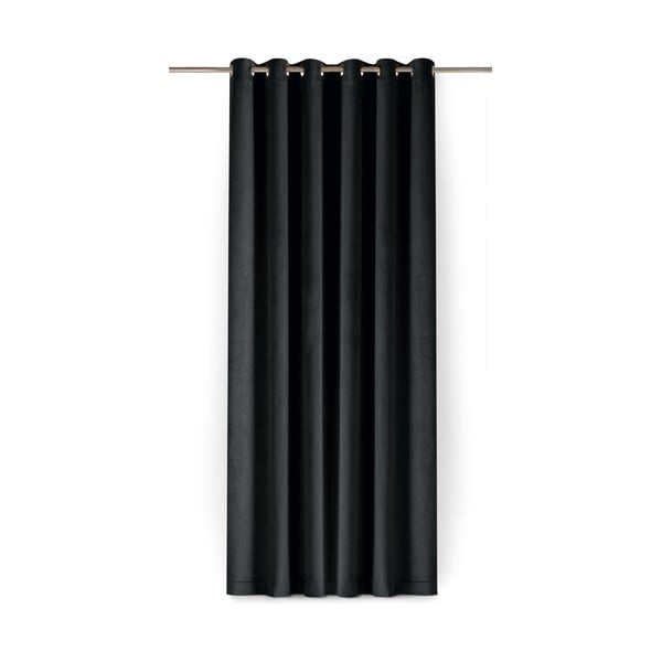 Čierny zamatový dimout záves 265x270 cm Velto – Filumi-image-4