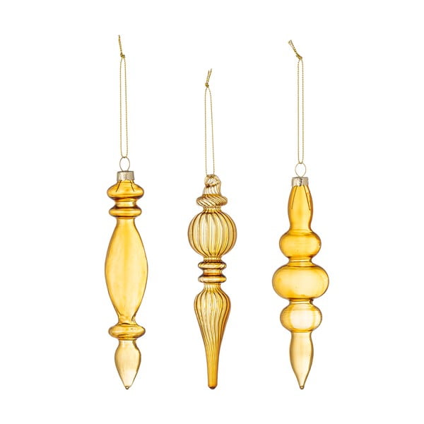 Sklenené vianočné ozdoby v súprave 3 ks ø 4 cm Auralia – Bloomingville