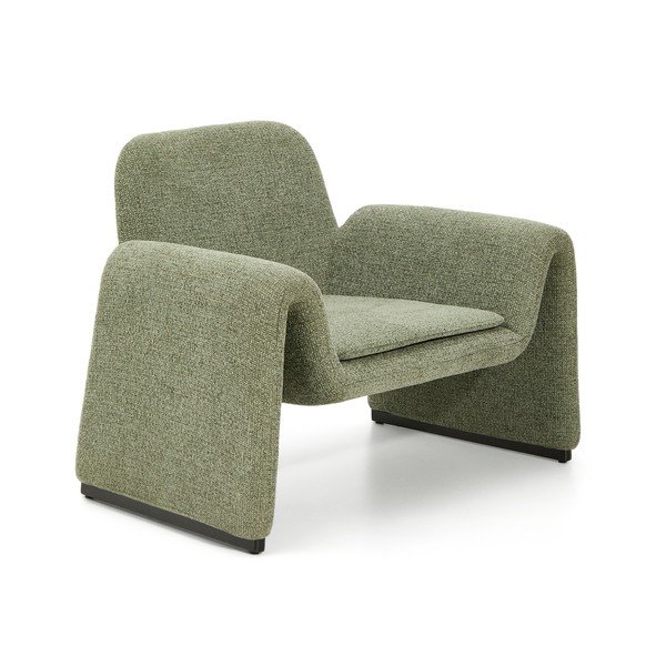 Zelené ženilkové kreslo Melvia – Kave Home