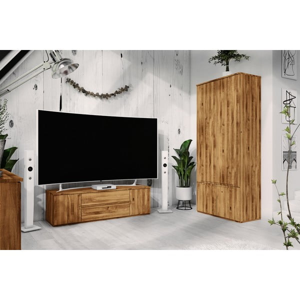 Šatníková skriňa z dubového dreva 90x206 cm Vento 2 - The Beds-image-3