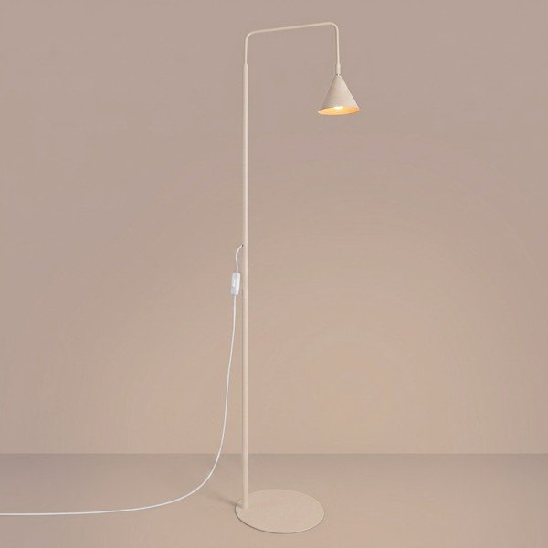 Béžová oceľová stojacia lampa s ohýbateľnou konštrukciou (výška  165 cm) Zylo – Sollux-image-2