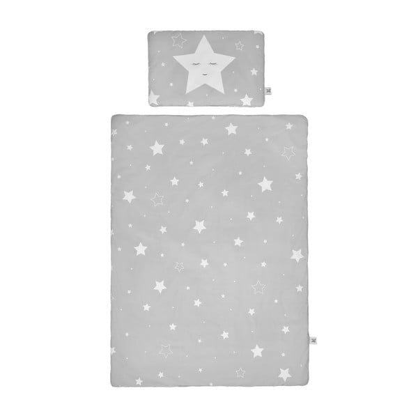 Súprava detskej bavlnenej prikrývky s vankúšom BELLAMY Shining Star, 100 × 135 cm