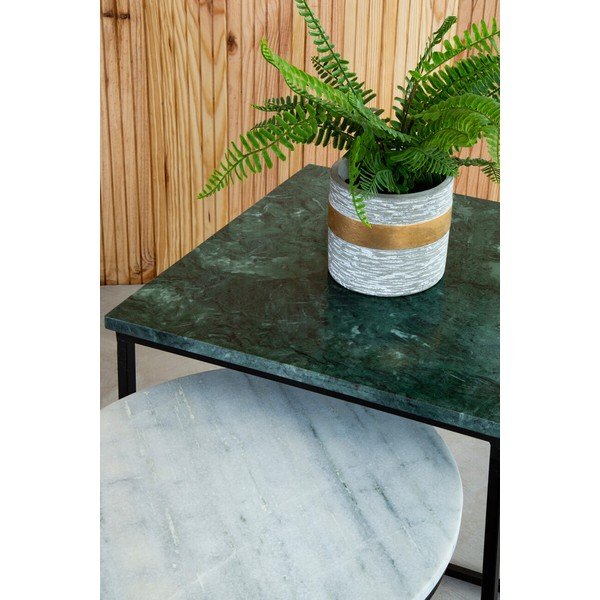 Odkladacie stolíky v súprave 3 ks s mramorovou doskou 40x40 cm Mandoli – Premier Housewares-image-4