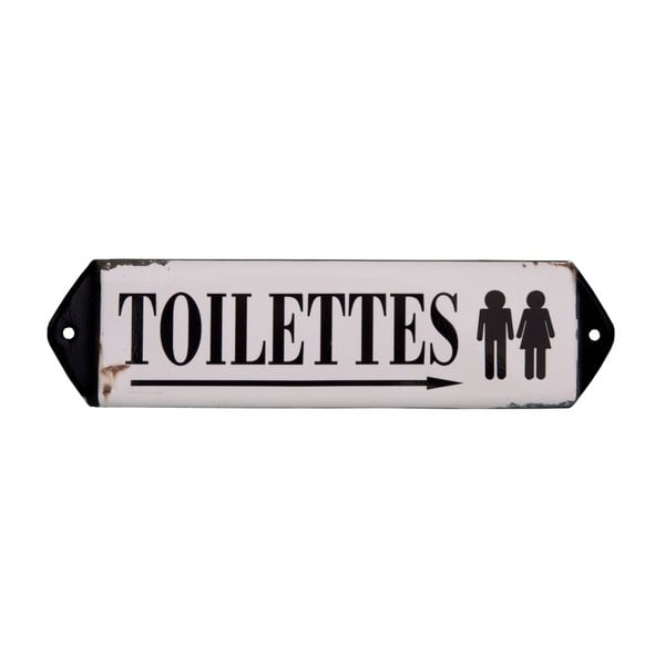 Kovová ceduľa 30,5x7 cm Toilettes – Antic Line