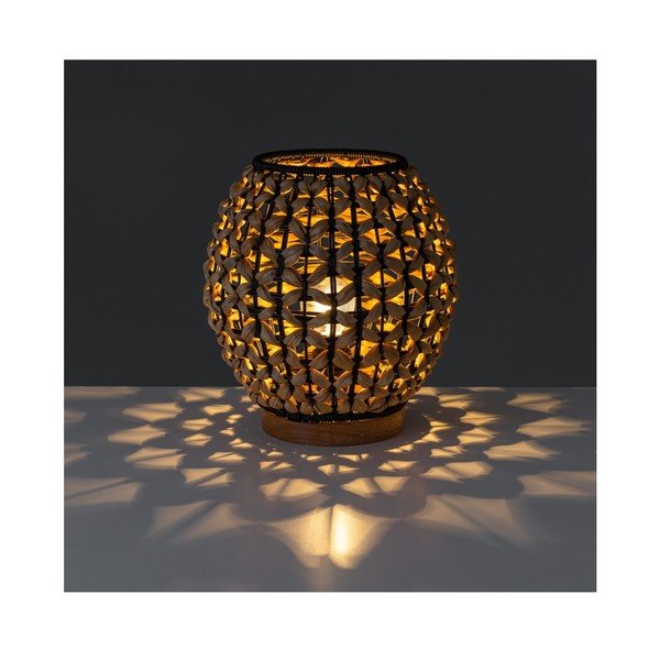 Čierna prírodná stolová lampa (výška 23 cm) Natural Way – Casa Selección-image-1
