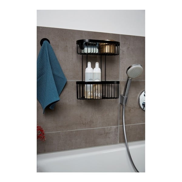 Čierny nástenný košík Wenko Classic Plus 2 Tier-image-4